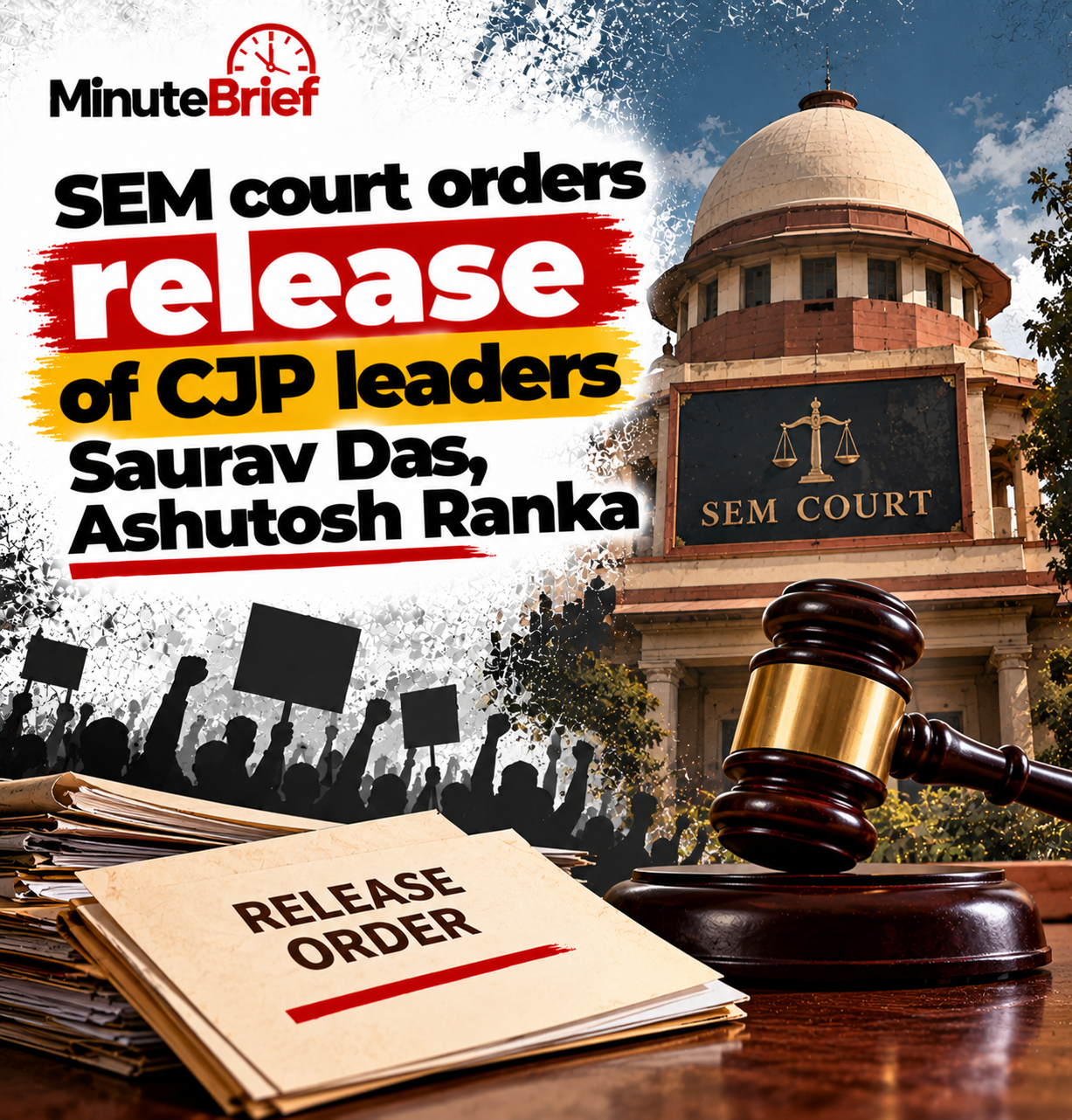 SEM court orders release of CJP leaders Saurav Das, Ashutosh Ranka