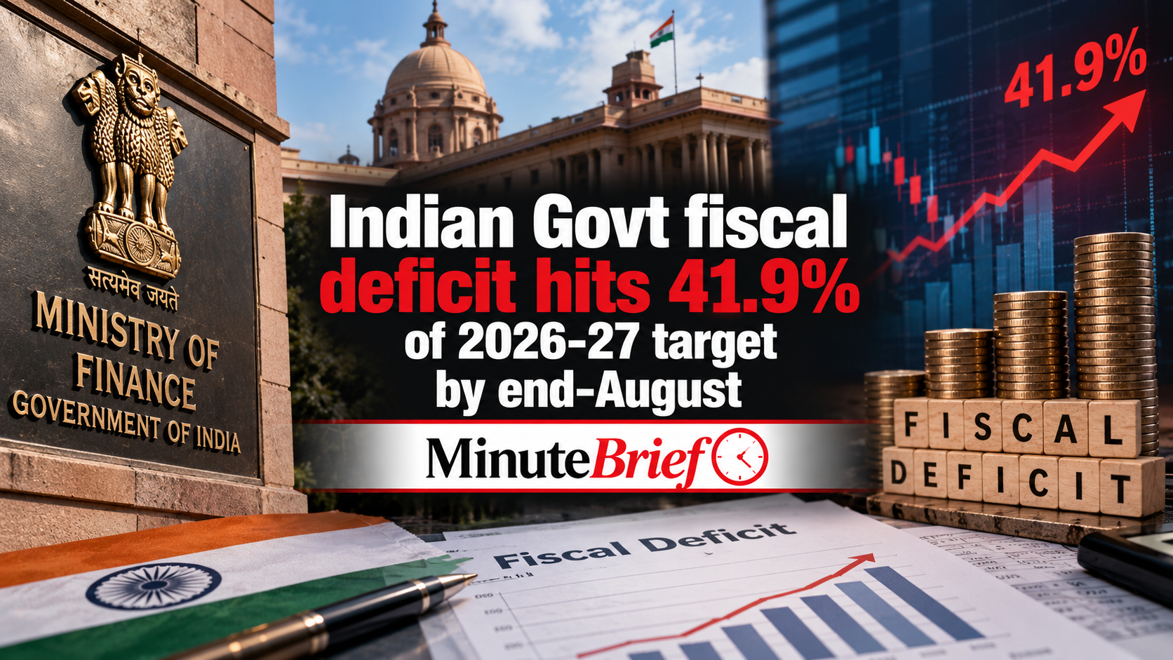 Centre’s fiscal deficit hits 41.9% of 2026-27 target by end-August