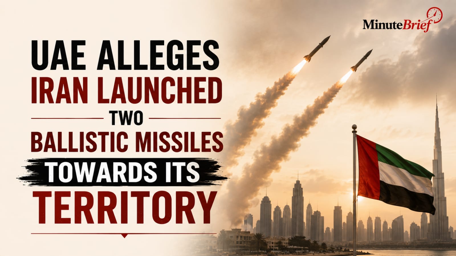 UAE alleges Iran launched two ballistic missiles towards its territory