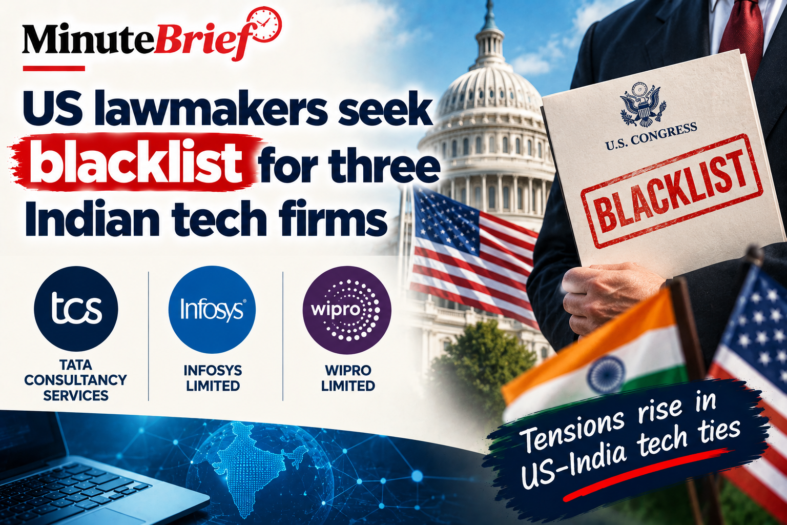 US lawmakers seek blacklist for three Indian tech firms