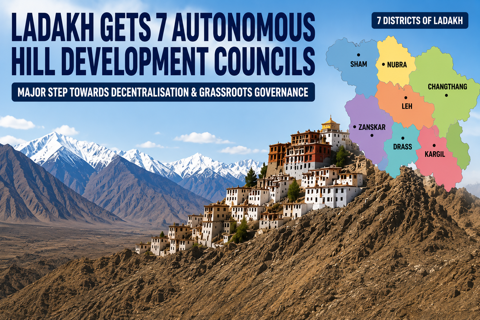 Ladakh to Get Autonomous Hill Councils for All Seven Districts
