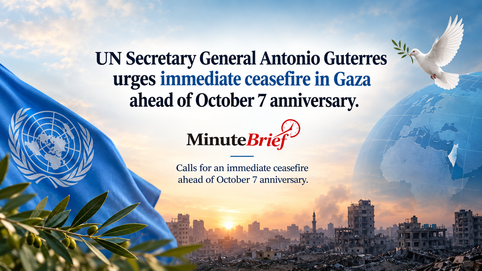 Ahead of October 7 Anniversary, UN Chief Calls for Ceasefire Amid Escalating Gaza Conflict and Humanitarian Crisis