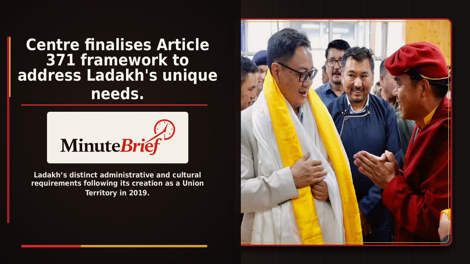 Centre finalises Article 371 framework to address Ladakh's unique needs