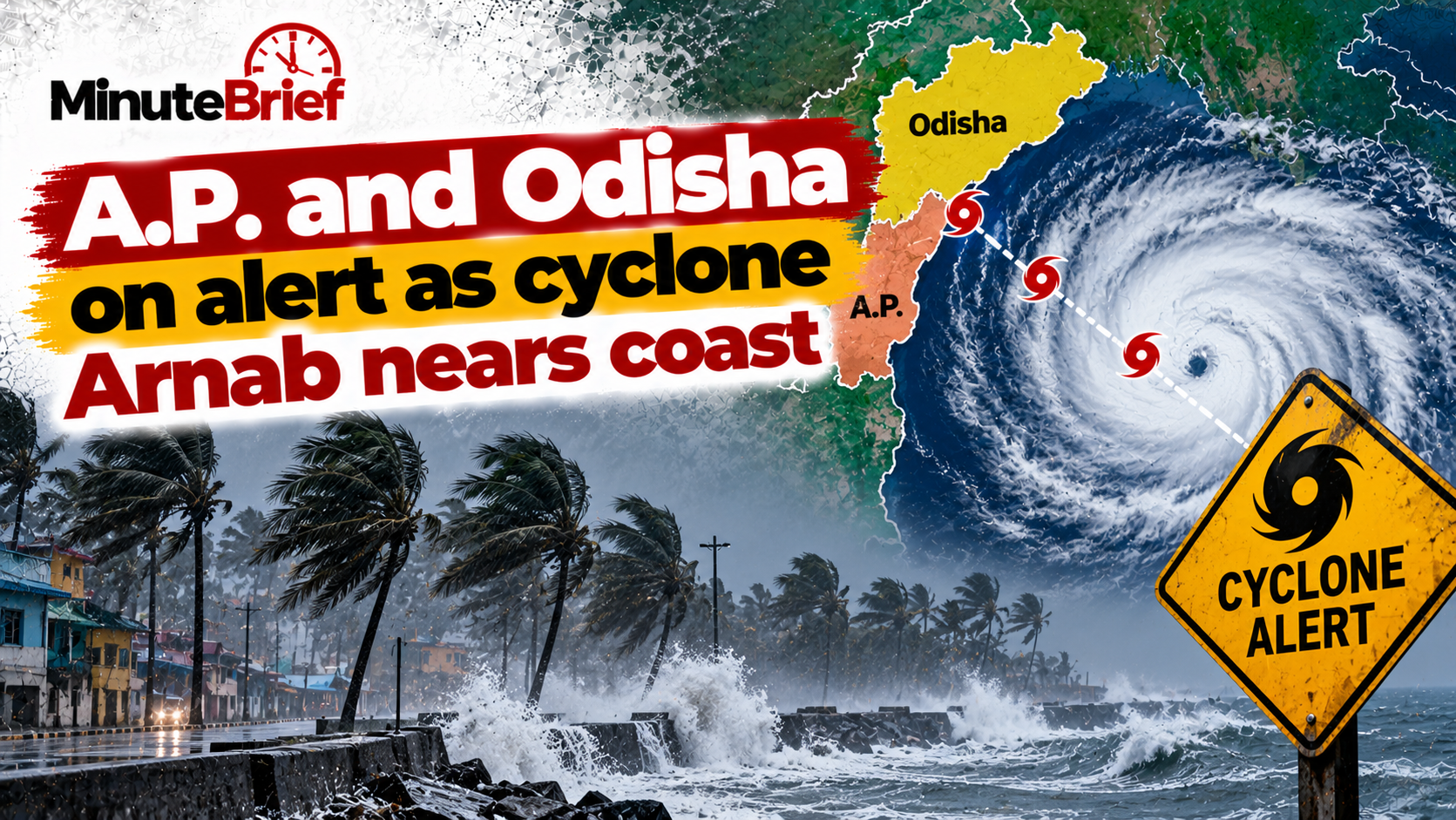 A.P. and Odisha on alert as cyclone Arnab nears coast