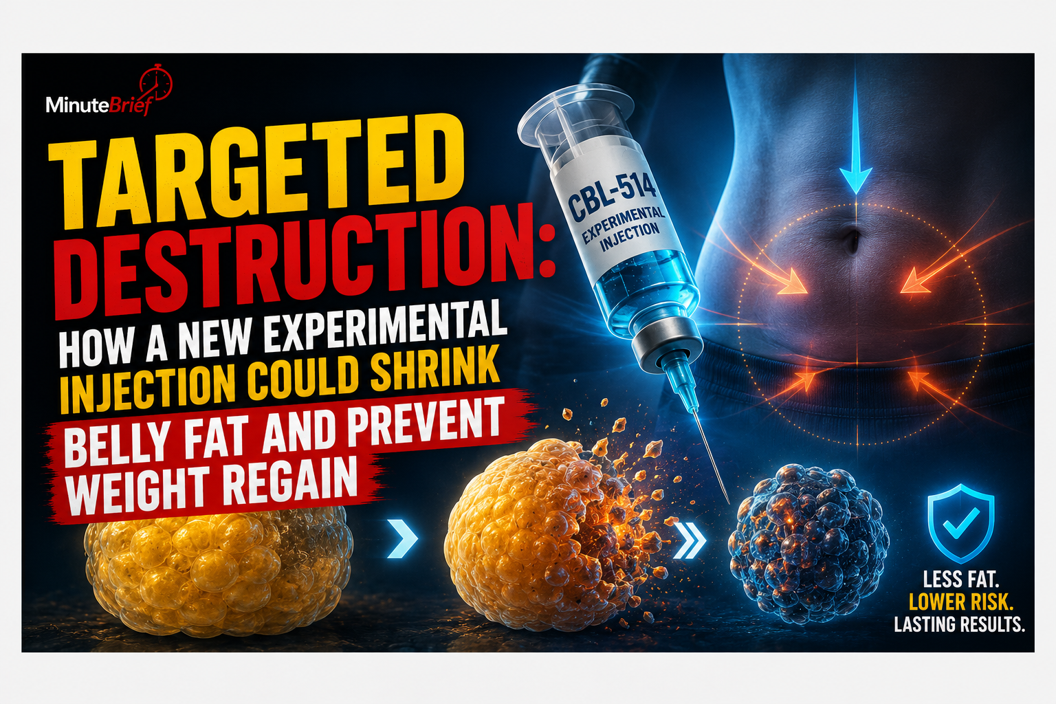 Targeted Destruction: How a New Experimental Injection Could Shrink Belly Fat and Prevent Weight Regain