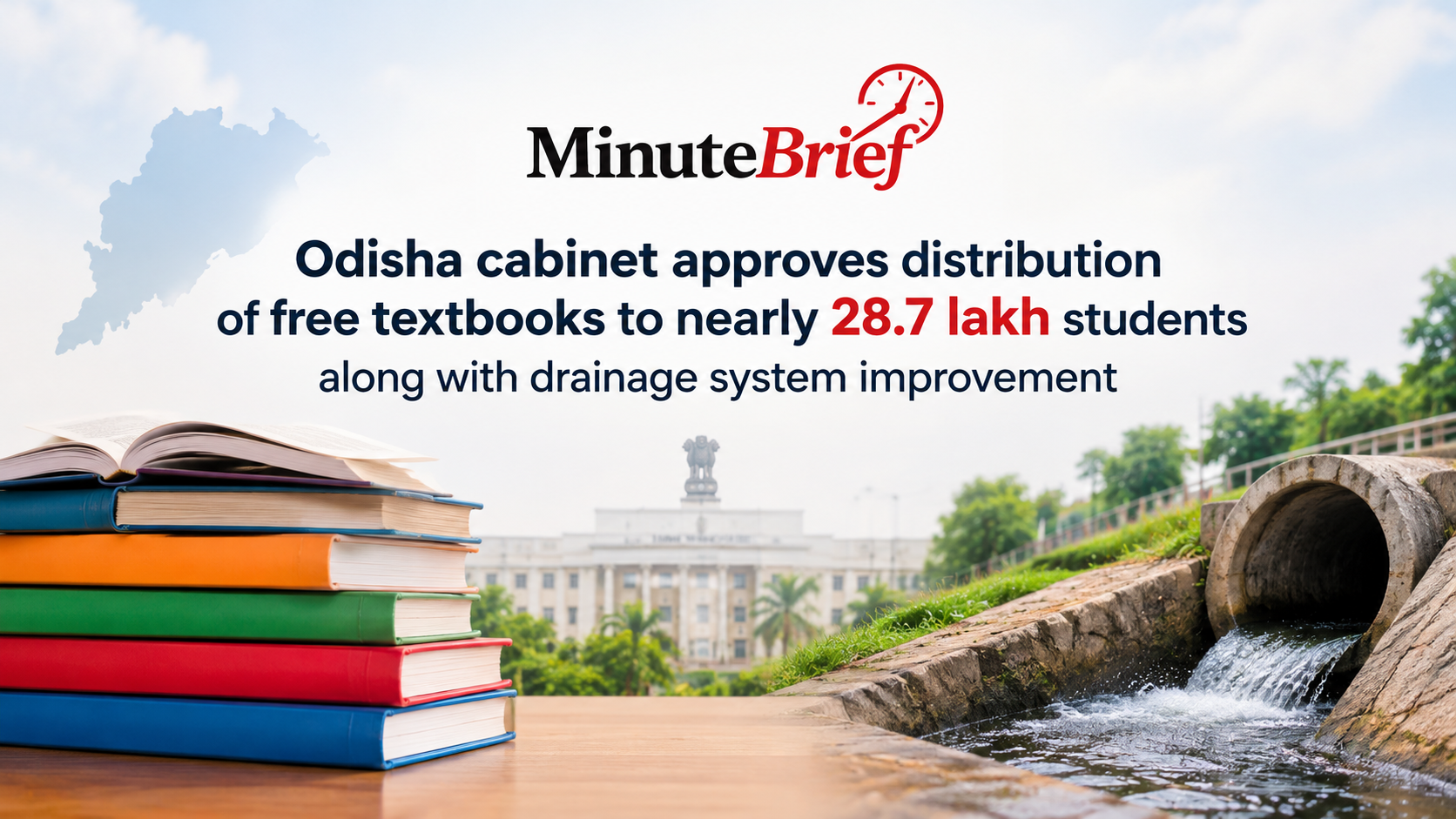 Odisha Cabinet Approves Distribution of Free Textbooks to Nearly 29 Lakh Students Across State with Drainage System Improvements