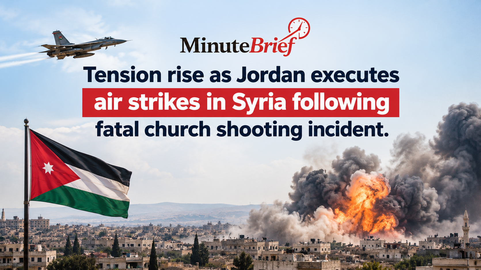 Jordan Conducts Air Strikes in Syria After Deadly Church Attack Killing Multiple Civilians