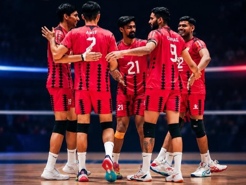 Quarterfinal Bound! India Break 7-Year Jinx at AVC Men's Volleyball Championship