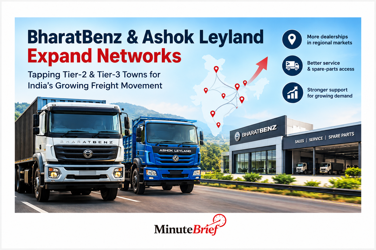Truck makers expand networks as freight grows in smaller towns