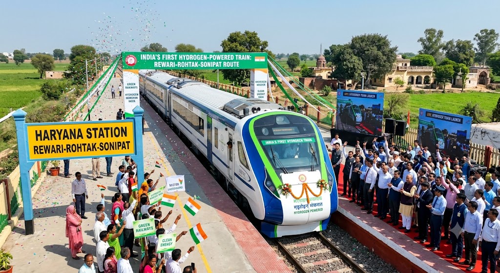 India Launches First Hydrogen-Powered Train on Haryana Route