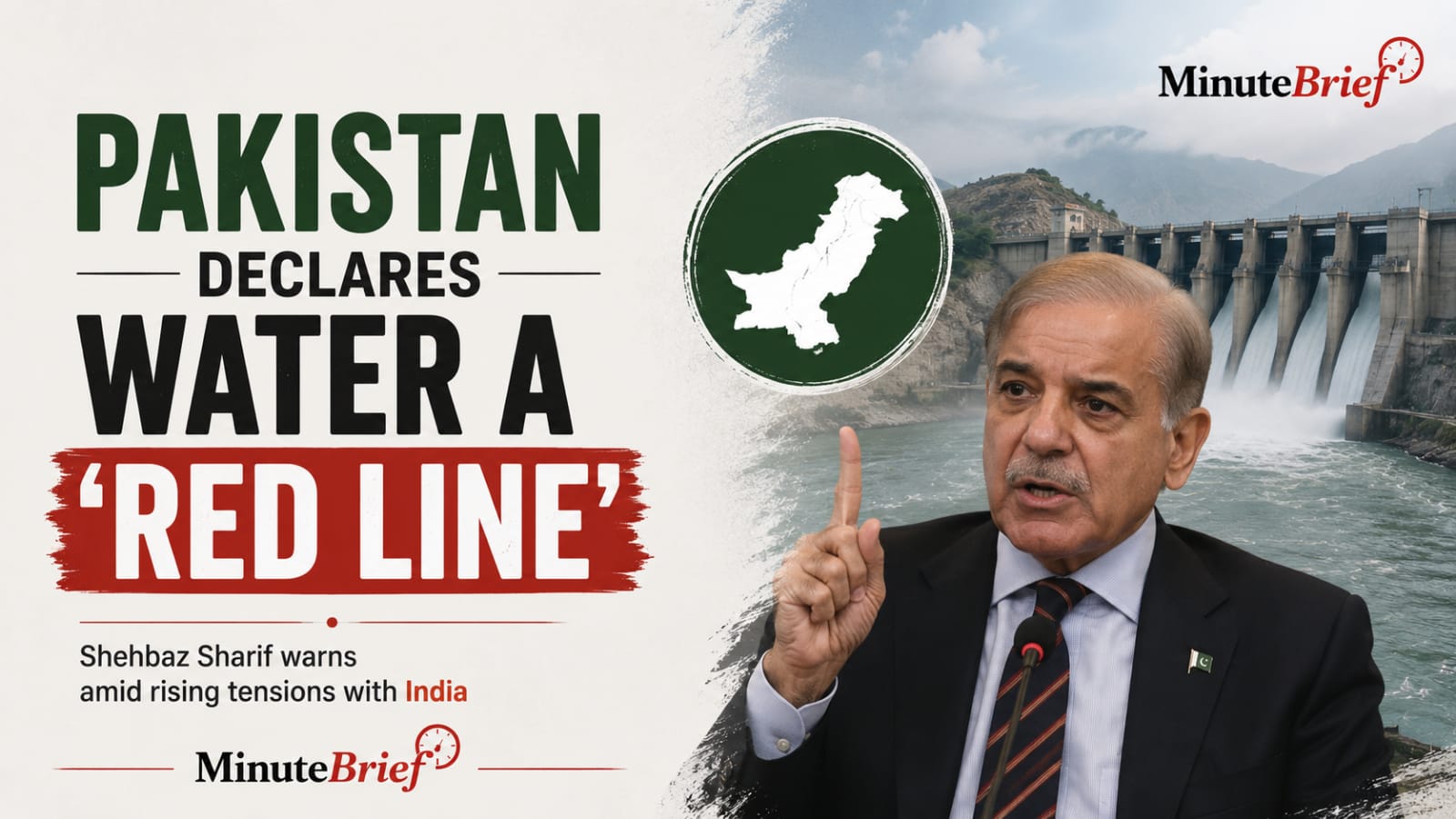 Shehbaz Sharif Declares Water as Pakistan's Red Line Amid Tensions with India