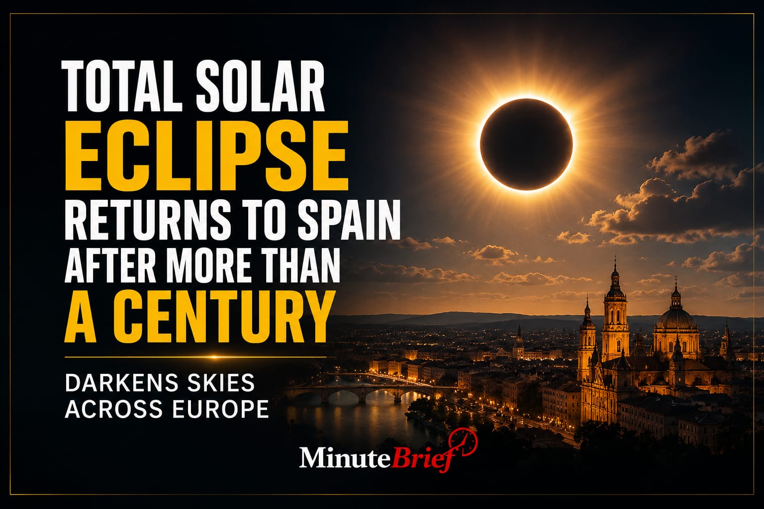 Total Solar Eclipse Darkens Spain's Skies After More Than a Century