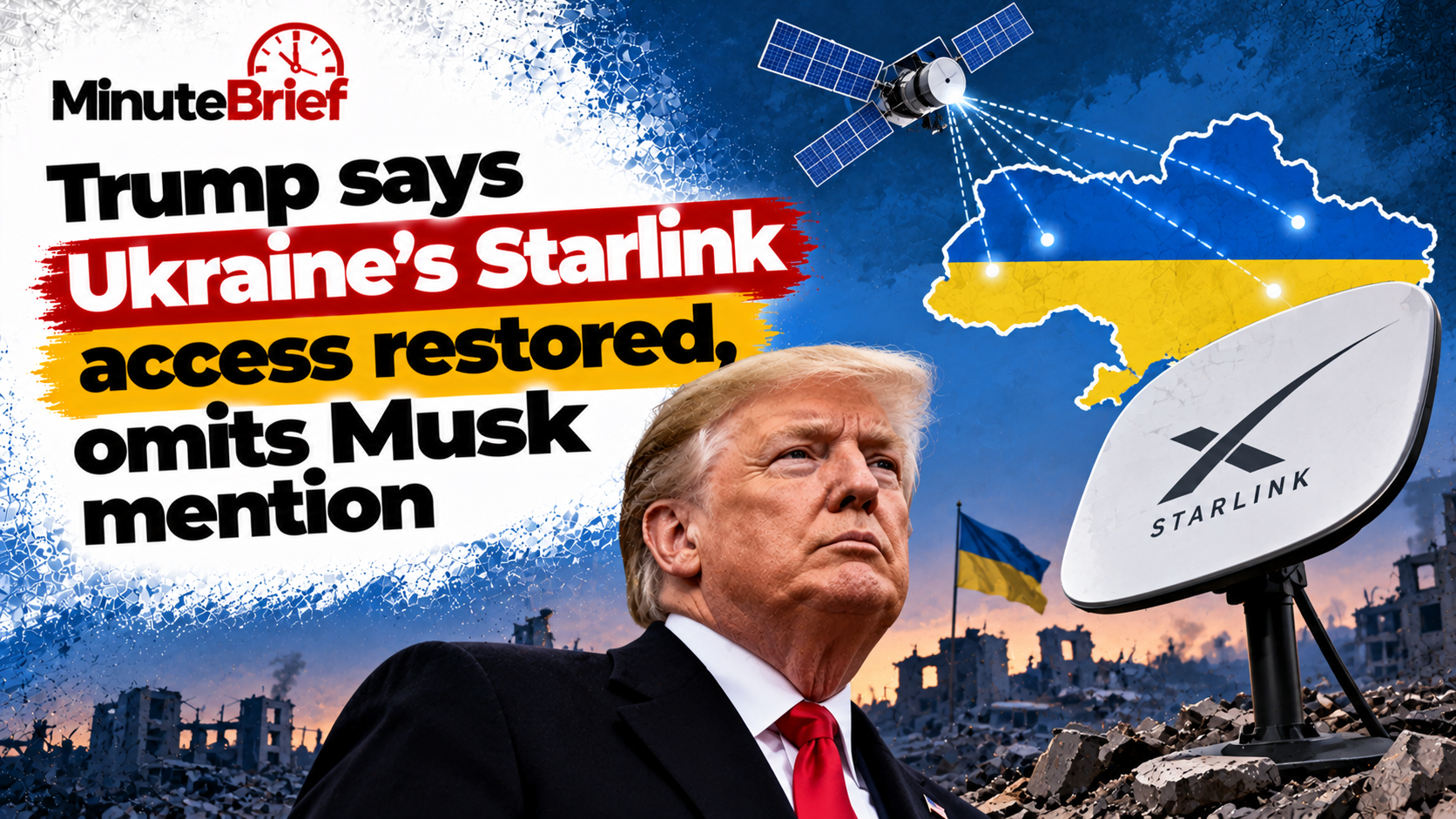 Trump says Ukraine's Starlink access restored, omits Musk mention