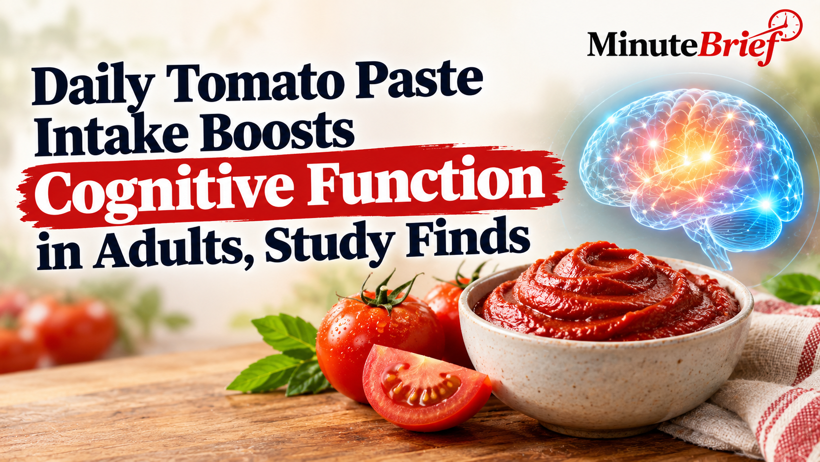 Daily Tomato Paste Intake Boosts Cognitive Function in Adults, Study Finds