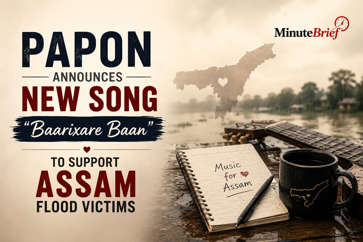 Angaraag Papon Mahanta Announced The Track "Baarixare Baan," Inspired by Assam's Resilience During Monsoon Floods