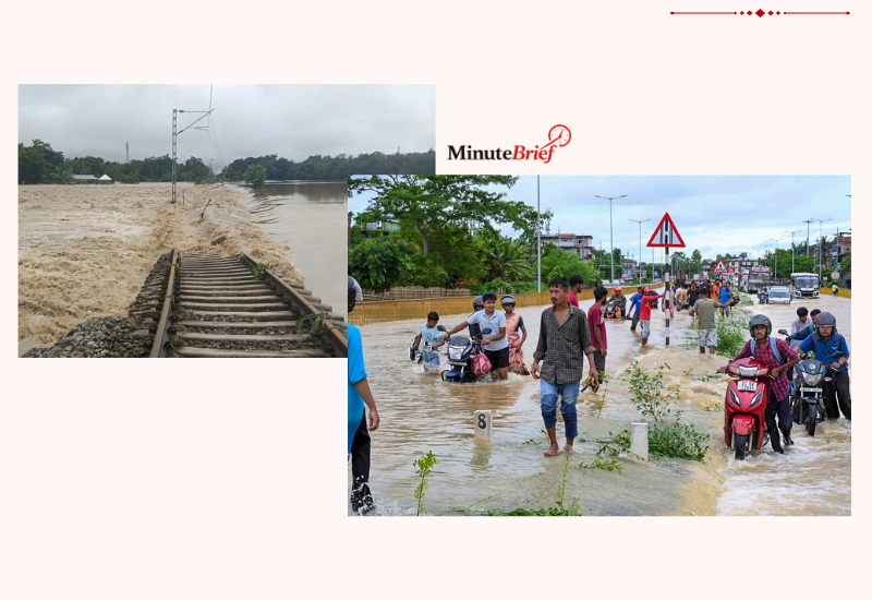 Upper Assam Floods Disrupt Road, Rail Connectivity; Over 2,000 Passengers Evacuated
