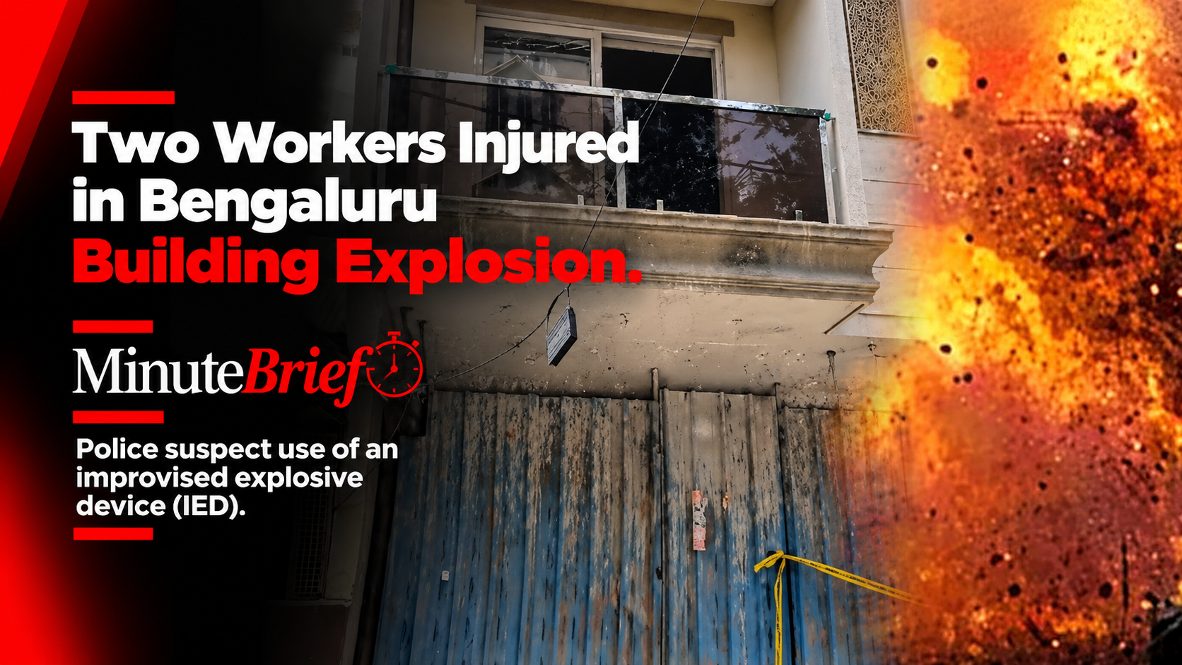 Explosion in Bengaluru building under construction injures two workers