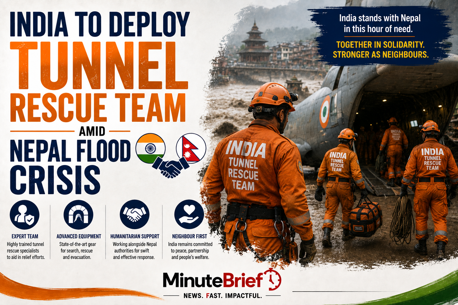 India to Deploy Tunnel Rescue Team Amid Nepal Flood Crisis