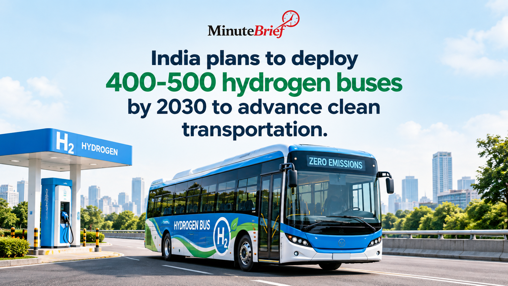 National Green Hydrogen Mission Aims for Hundreds of Hydrogen-Powered Buses on Indian Roads by 2030