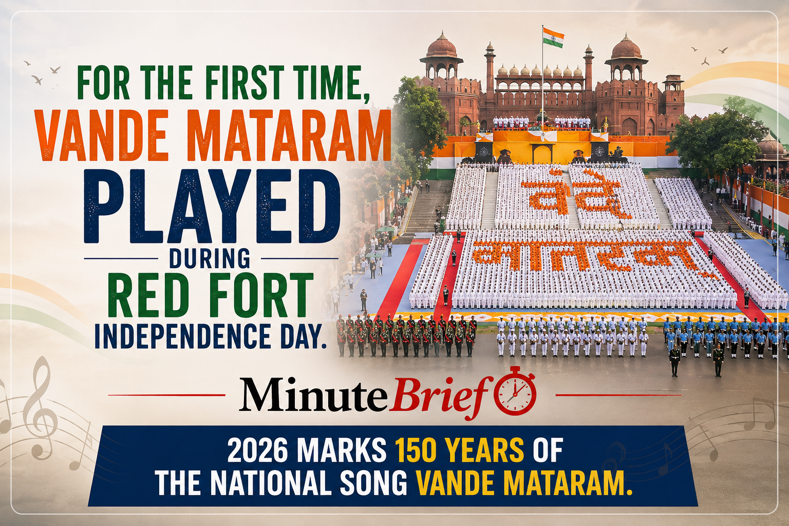 For the First Time, Vande Mataram Played During Red Fort Independence Day