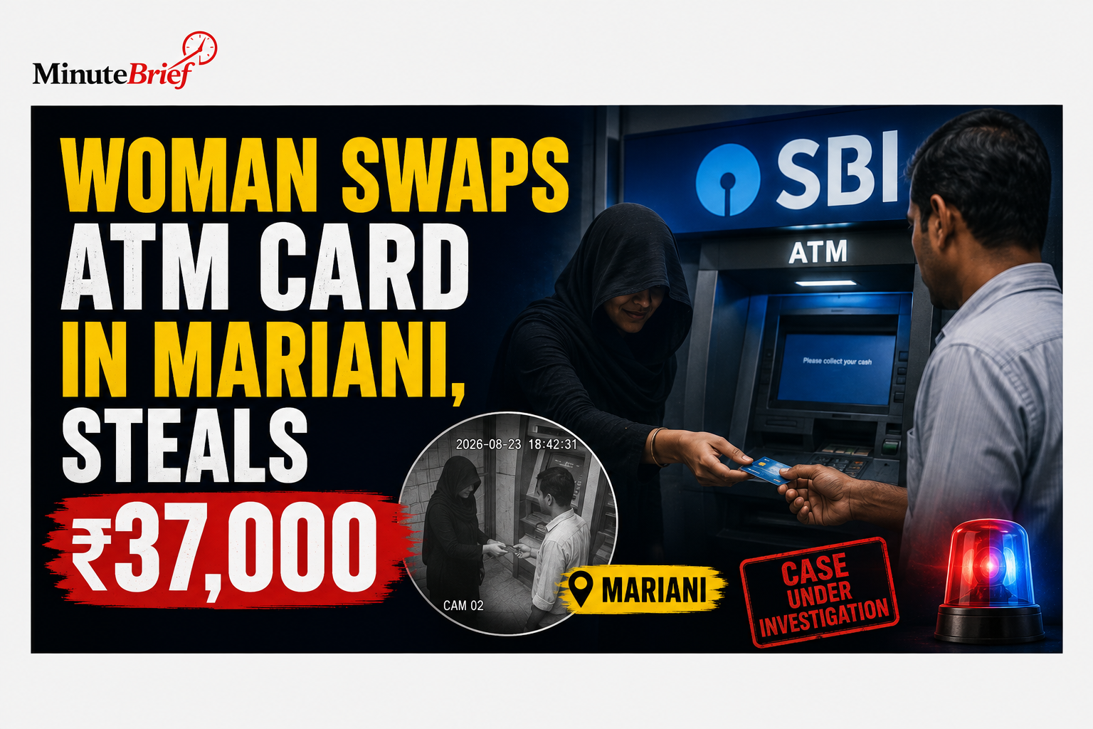 Woman Swaps ATM Card in Mariani, Steals ₹37,000