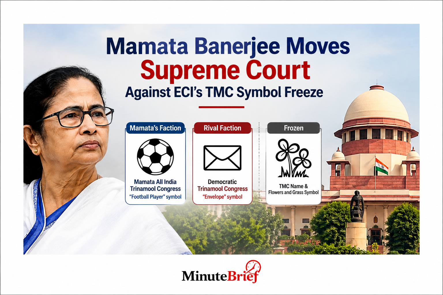 Mamata Banerjee challenges EC decision to freeze TMC symbol
