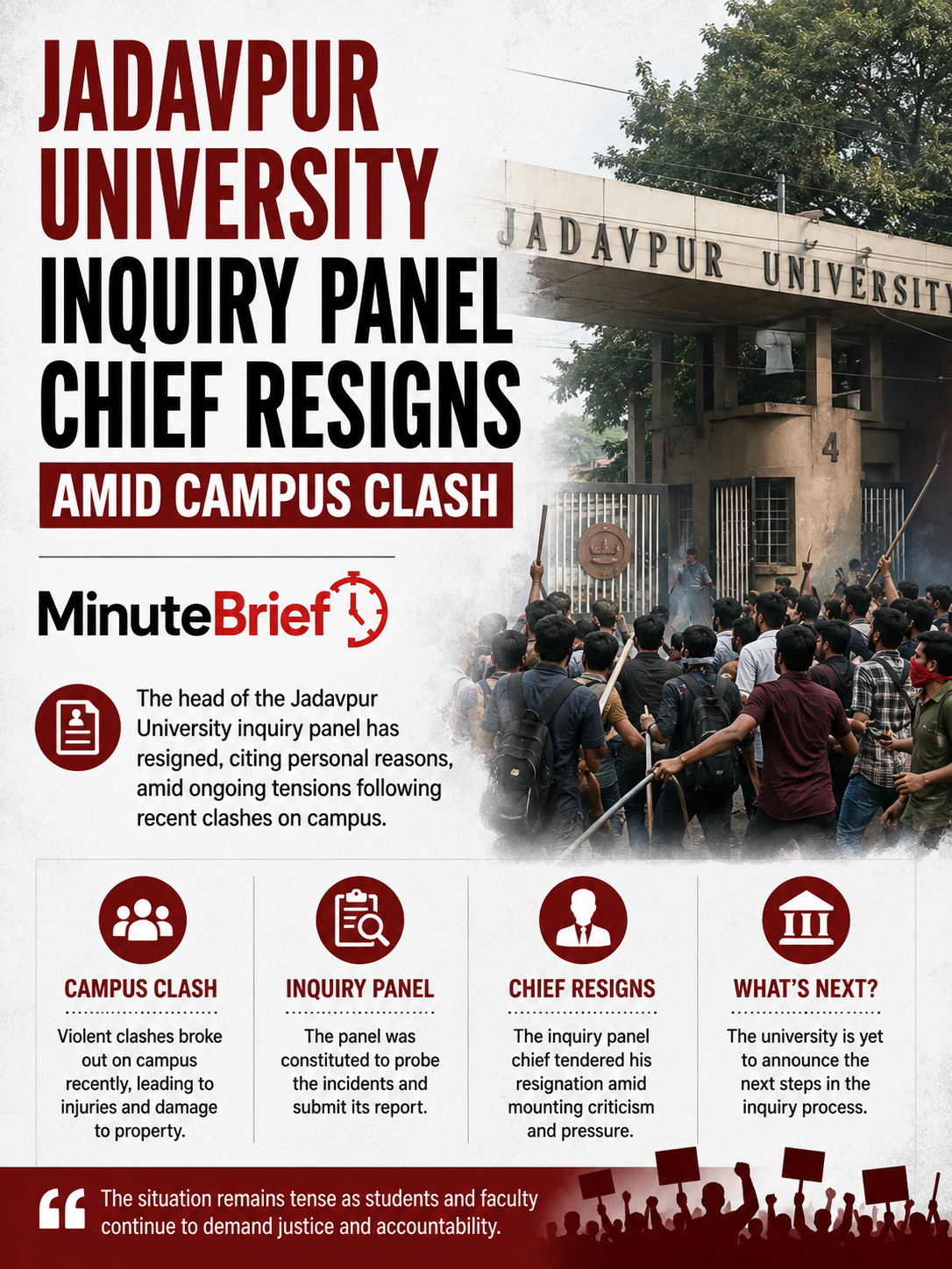 Jadavpur University inquiry panel chief resigns amid campus clash