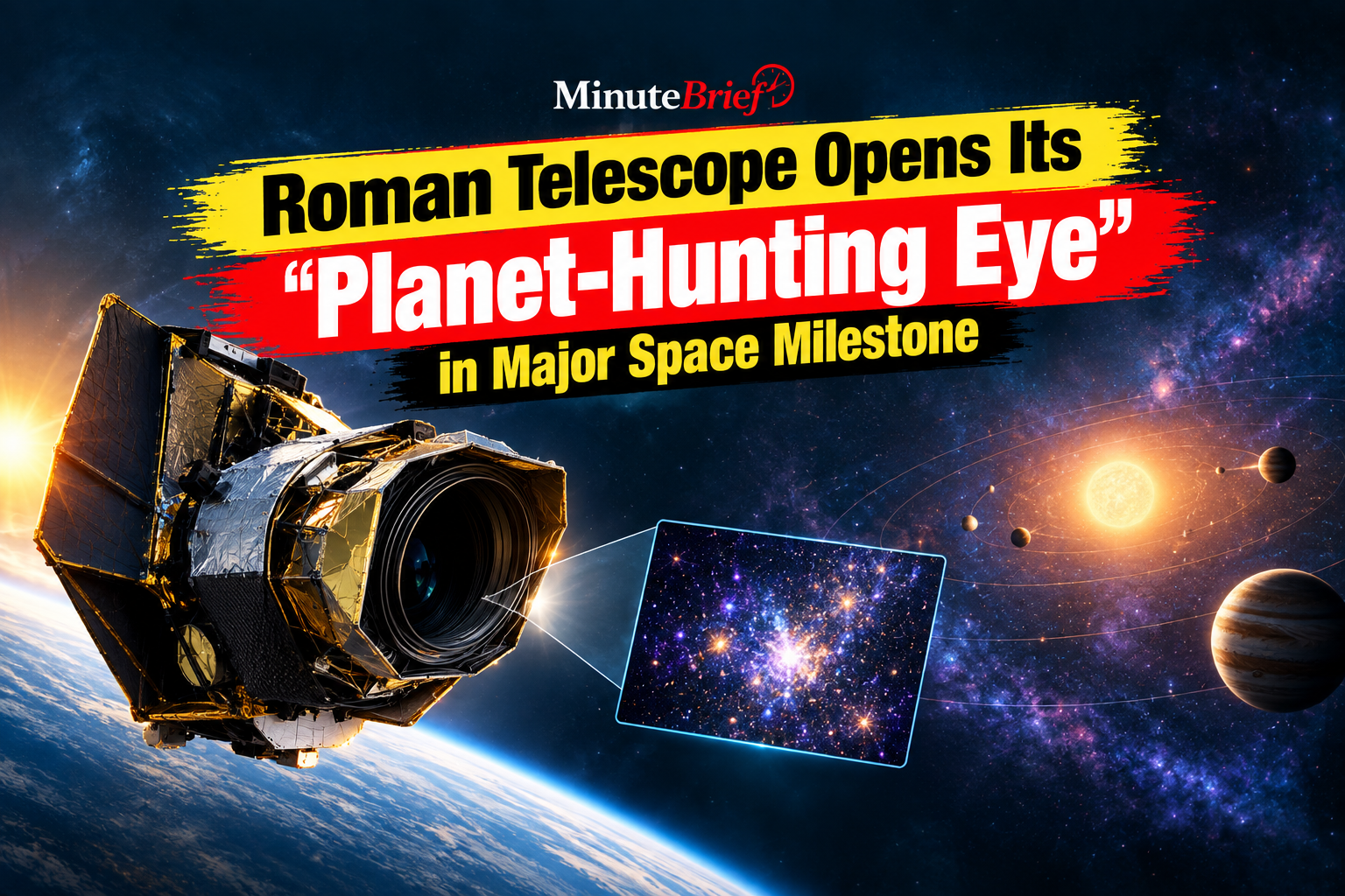 Roman Telescope Opens Its "Planet-Hunting Eye" in Major Space Milestone