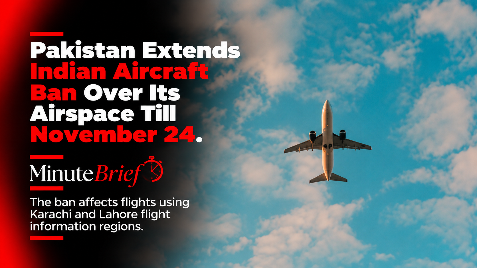 Pakistan Extends Indian Aircraft Ban Over Its Airspace Till November 24
