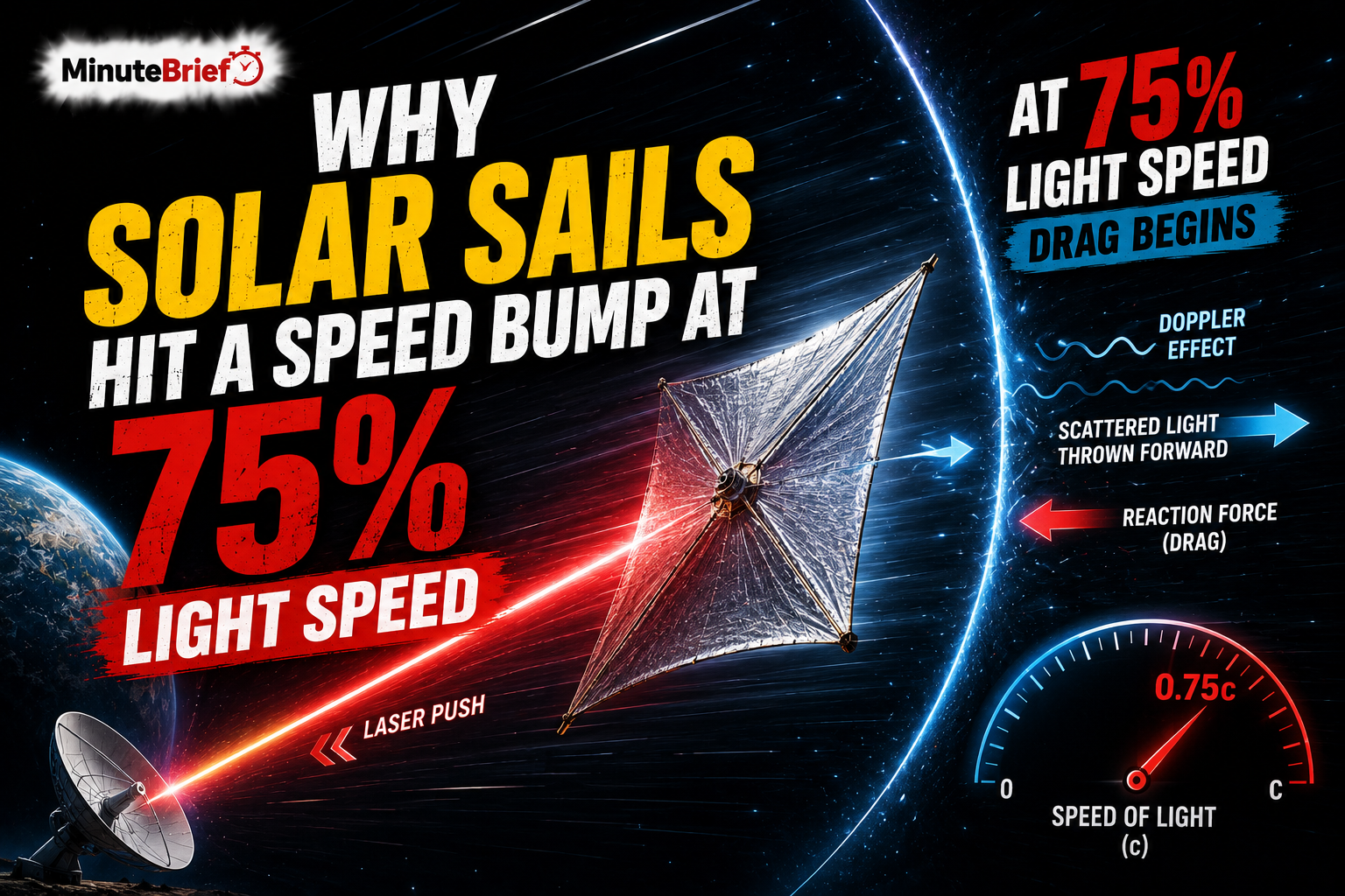 Why Solar Sails Hit a Speed Bump at 75% Light Speed