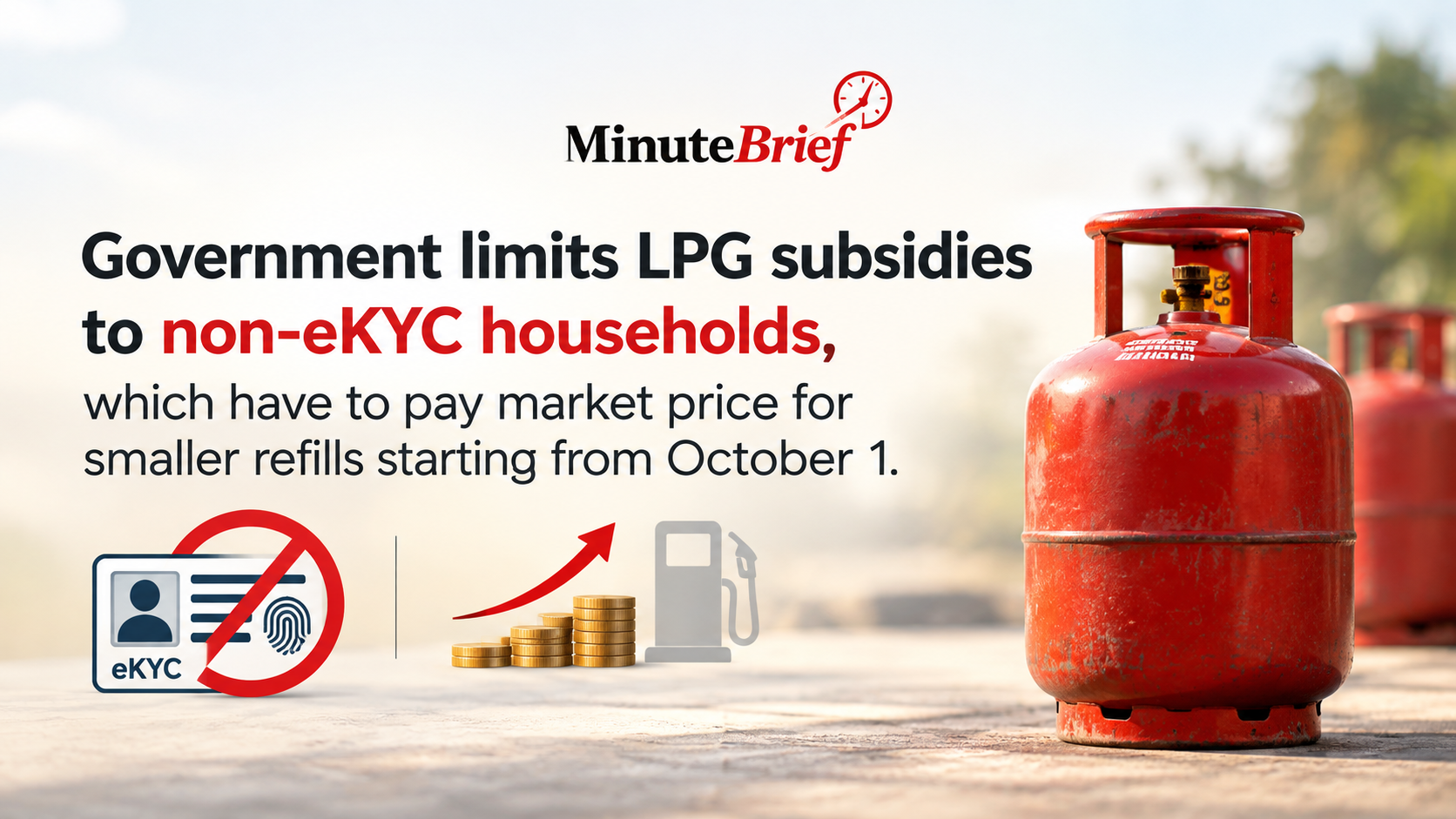LPG Subsidies Limited to Verified Consumers; Non-eKYC Homes Get Smaller Market-Price Refills From October 1