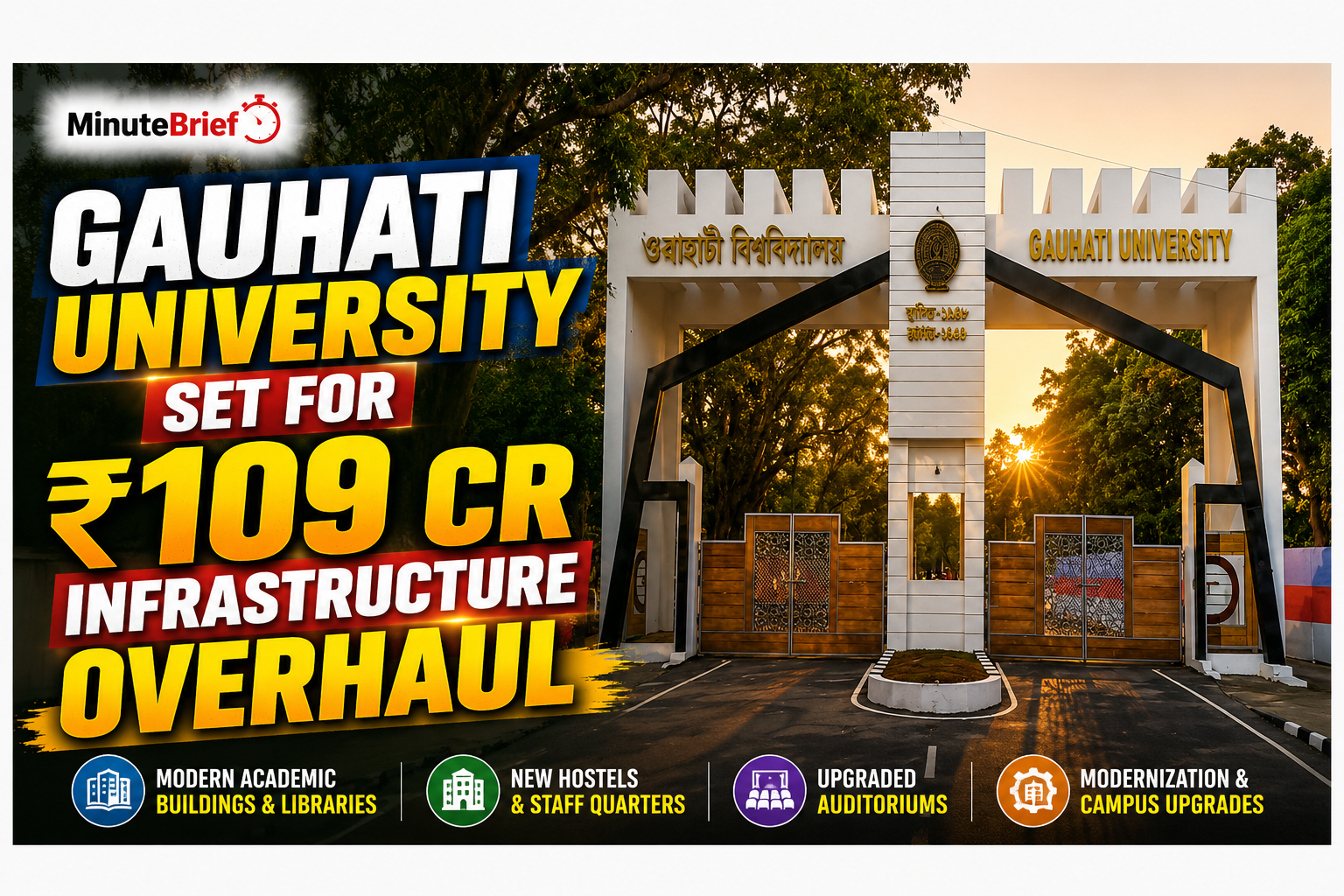 Gauhati University Set for ₹109 Cr Infrastructure Overhaul