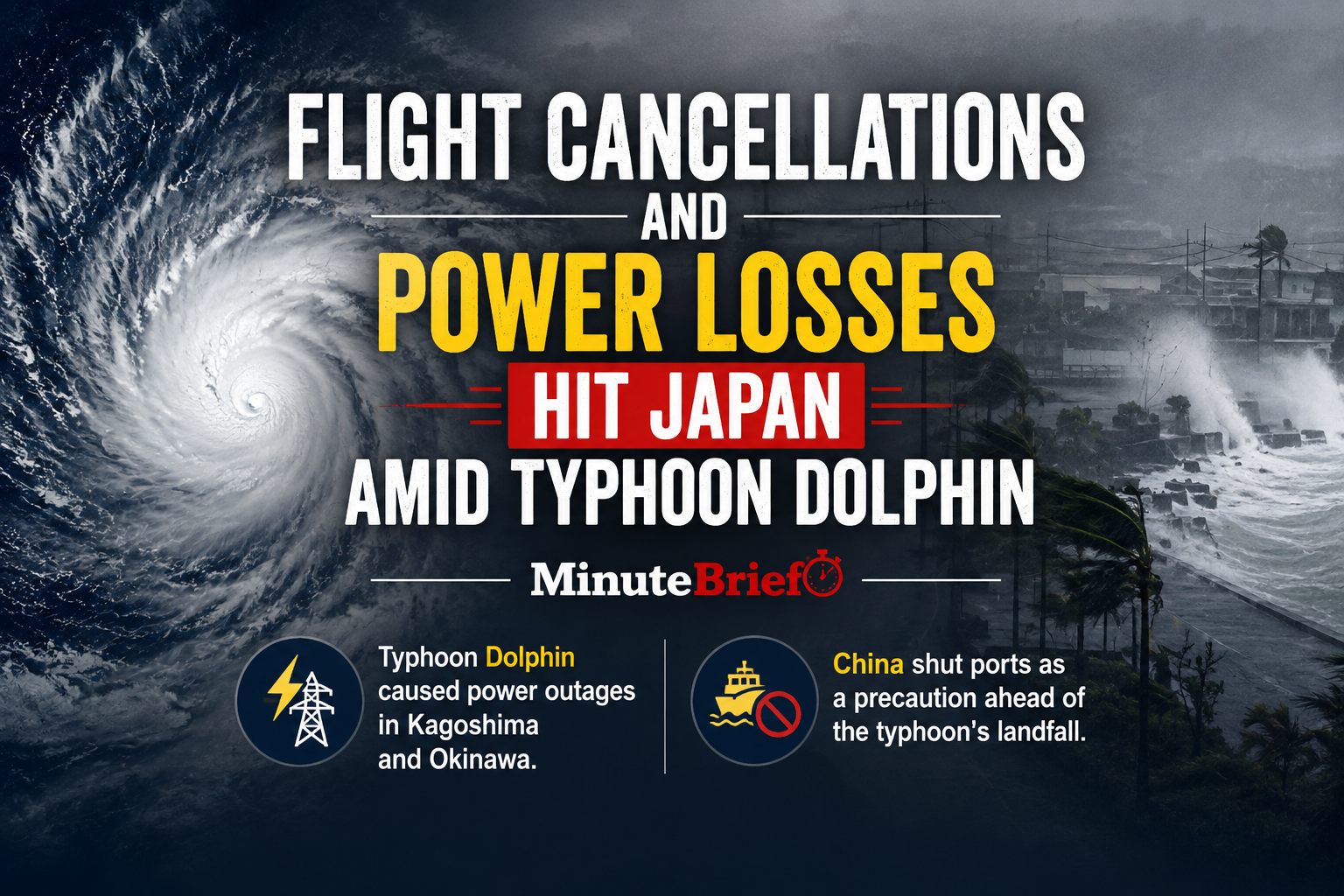 Flight Cancellations and Power Losses Hit Japan Amid Typhoon Dolphin
