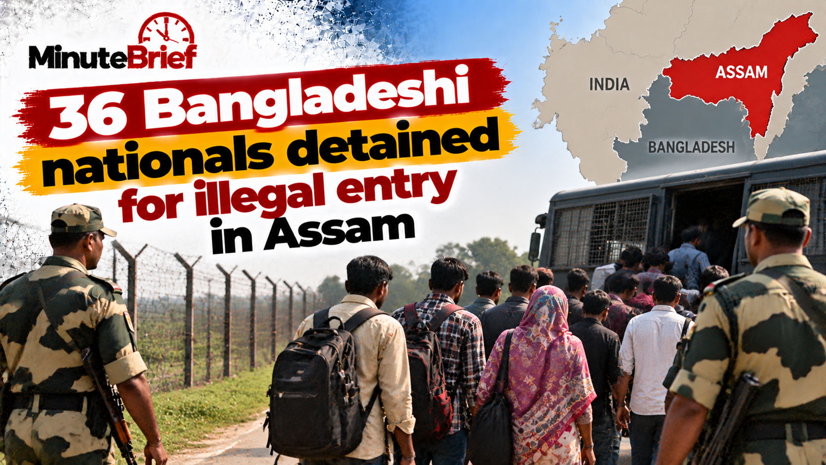 36 Bangladeshi nationals detained for illegal entry in Assam