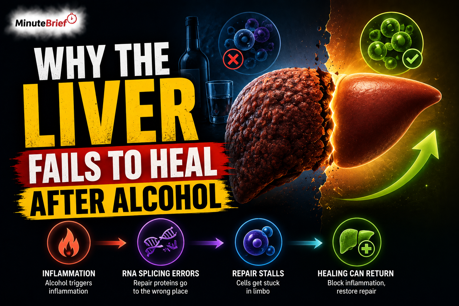 Why the Liver Fails to Heal After Alcohol