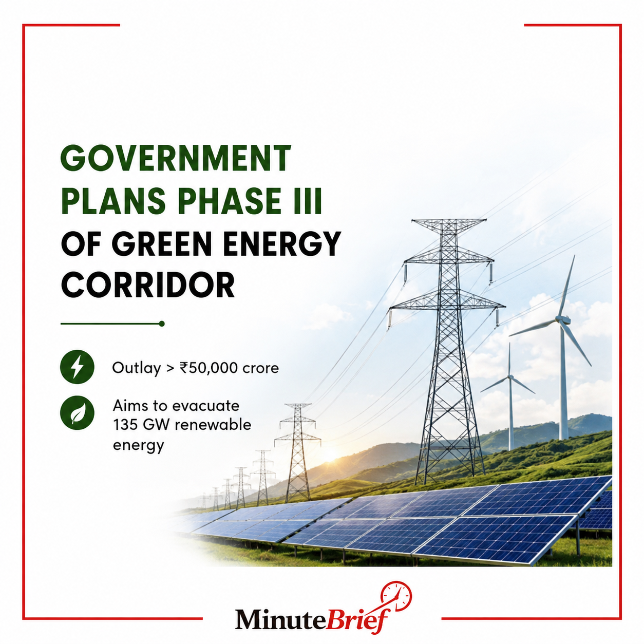 Third phase of green energy corridor nearing Cabinet approval