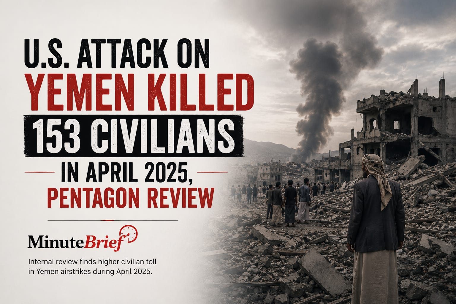 US Airstrike Killed 153 Civilians in Yemen in April 2025: Pentagon