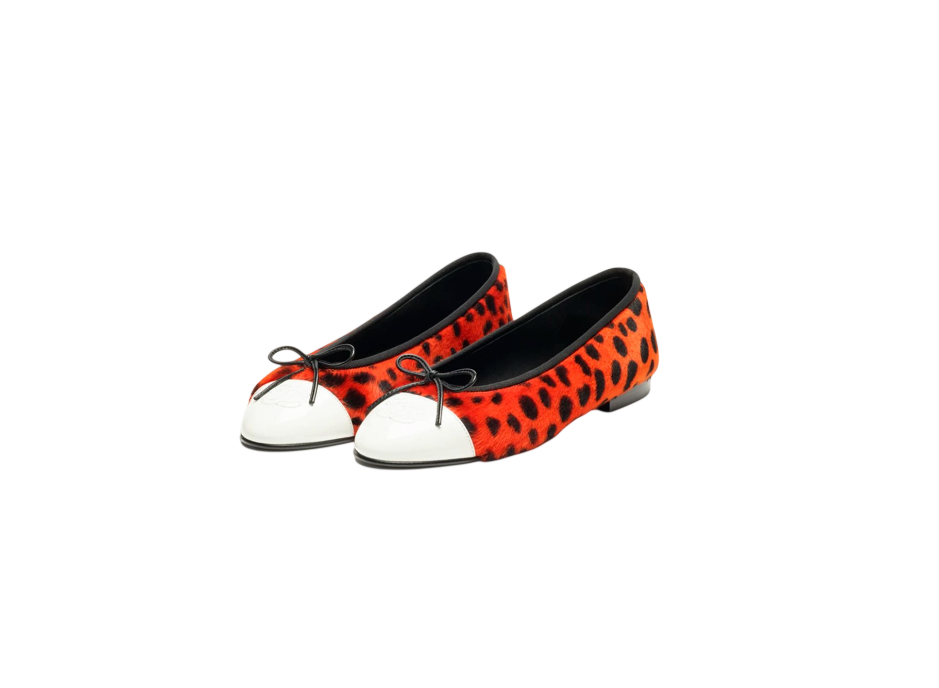 Chanel Ballet Flats – Orange Leopard Pony Hair