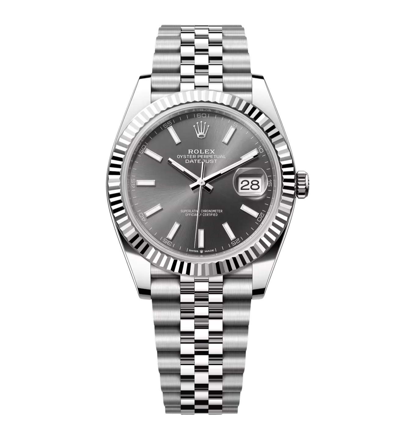 Rolex Rolex Date Just 41mm Grey Rhodium