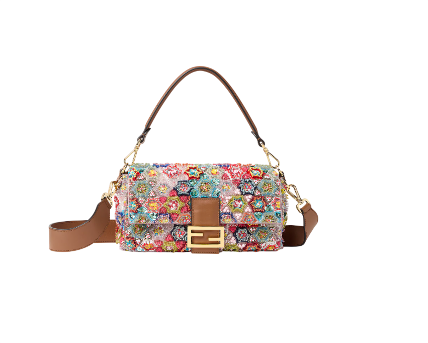Fendi Baguette – Floral Patchwork Embroidery