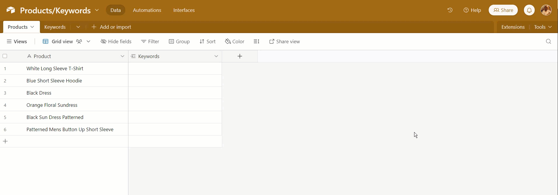 GIF of Extension workflow.