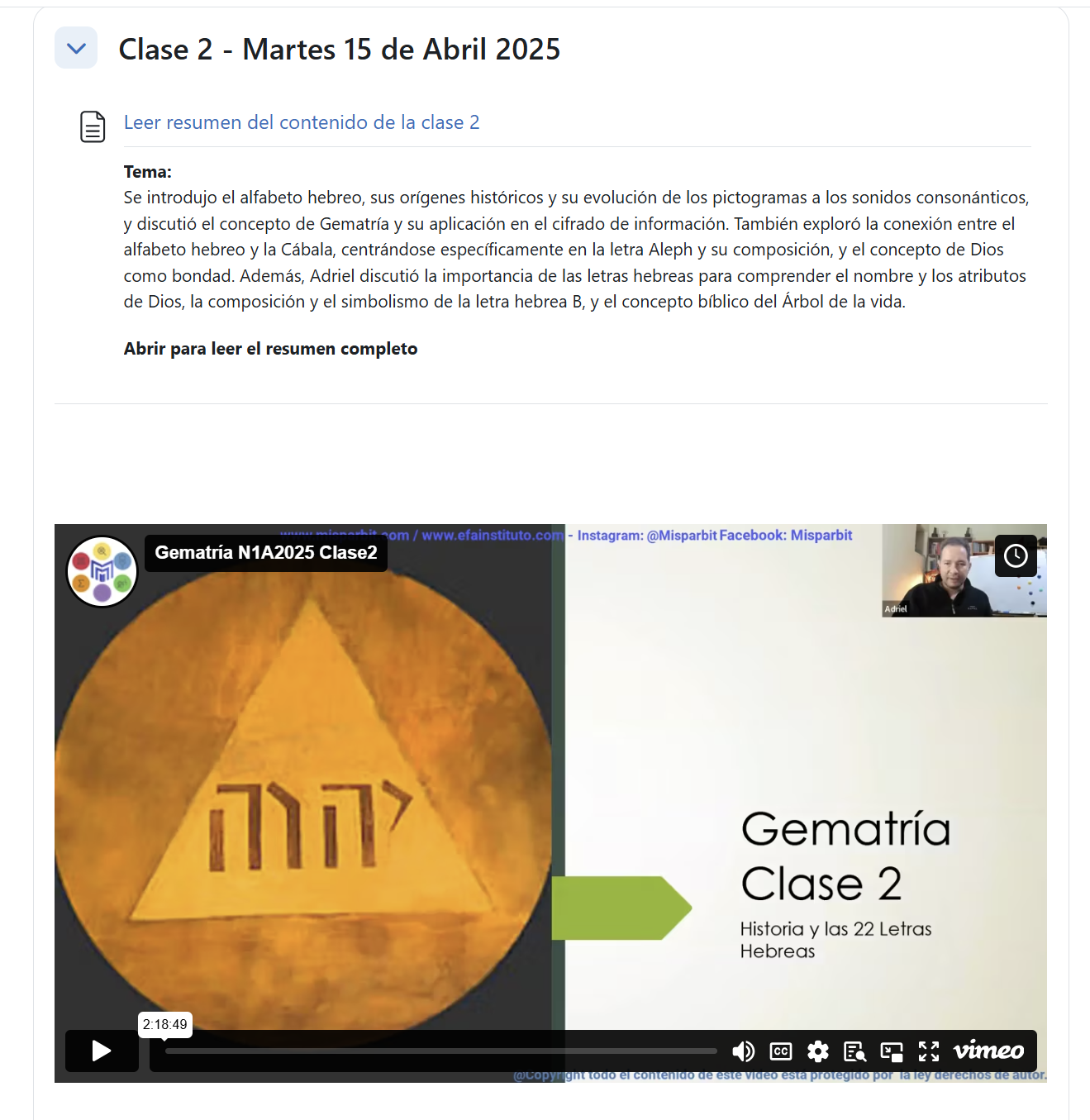 Experiencia Moodle