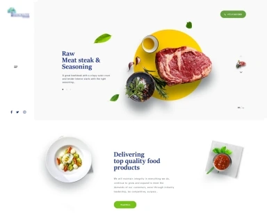 landing page thực phẩm