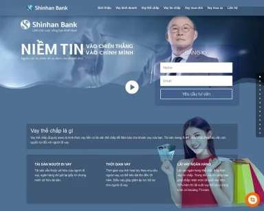 landing page tài chính