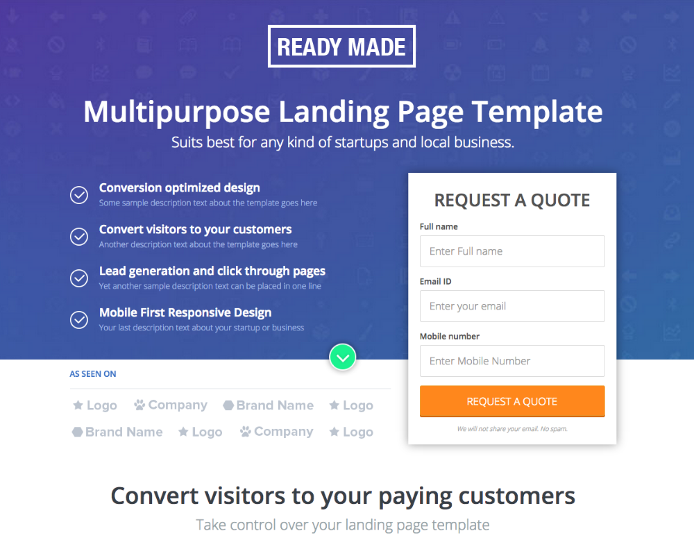 Lead page