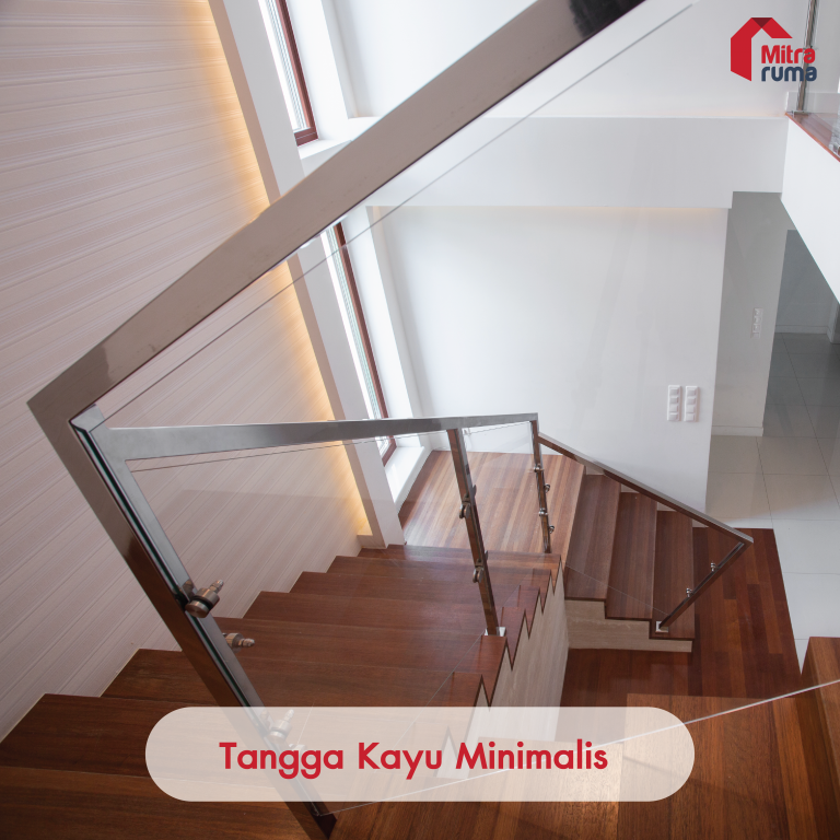 desain tangga kayu minimalis