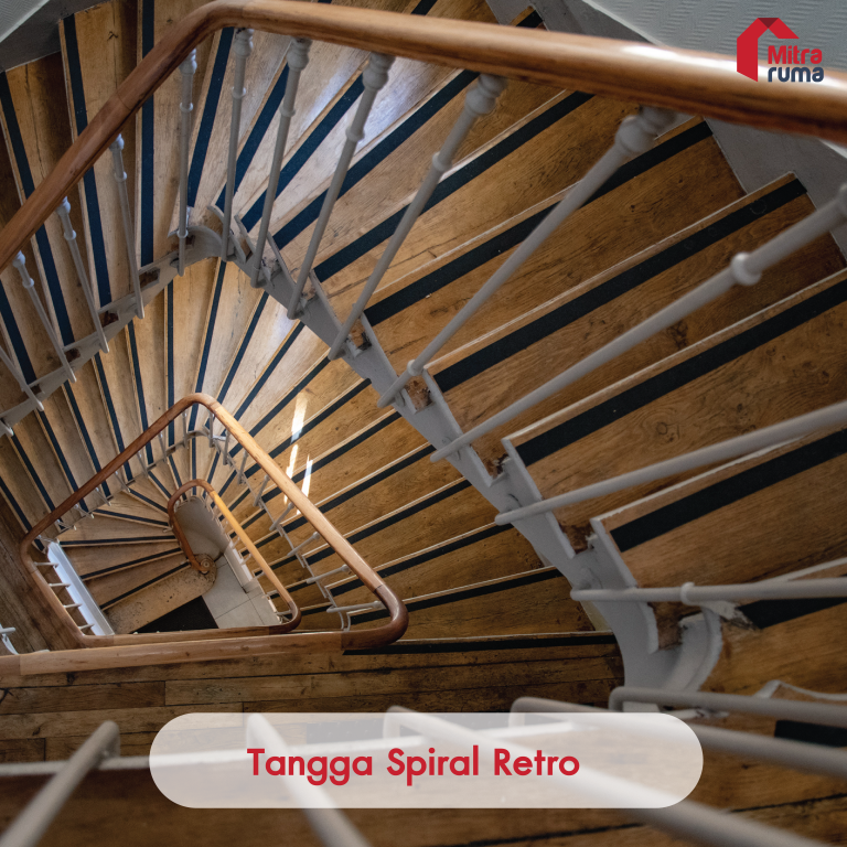 desai tangga spiral retro