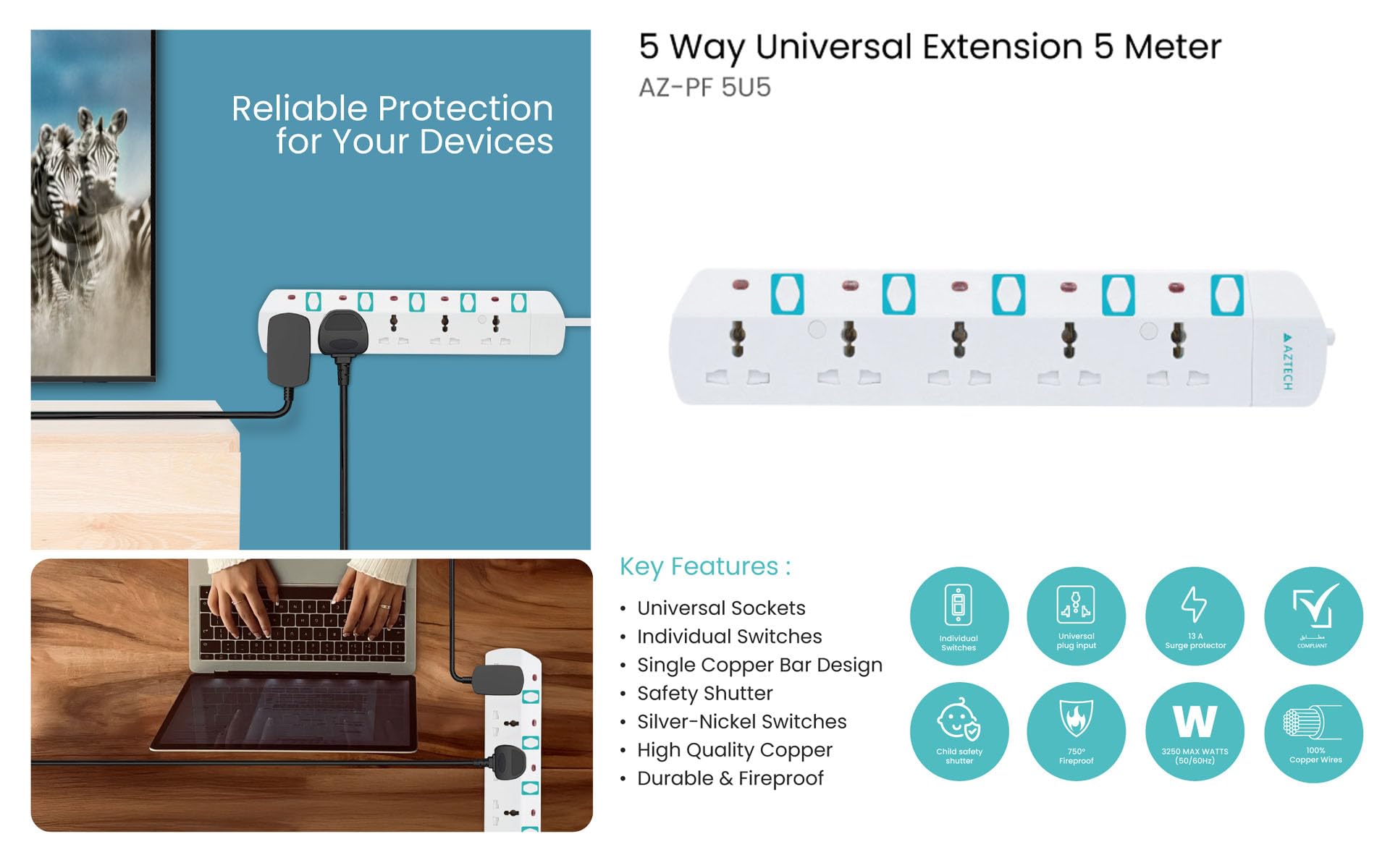 AZTECH PowerFlow 5 Way 5 Meter thumbnail 5