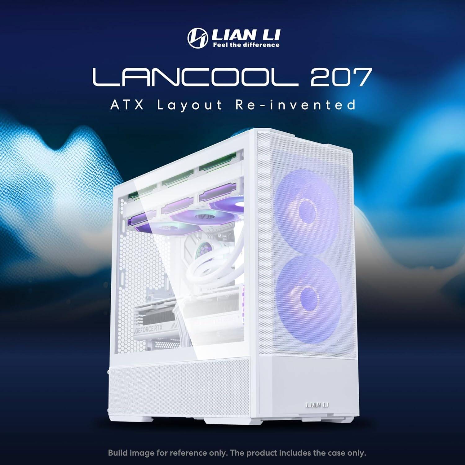 Lian Li Lancool 207 Mid Tower Case, 2x 140mm & 2x 120mm Pre-Installed Fan, Up to 360mm Radiator & 8x Fan Support, Steel & 4mm Tempered Glass Support, White | G99.LAN207RW.00 thumbnail 2