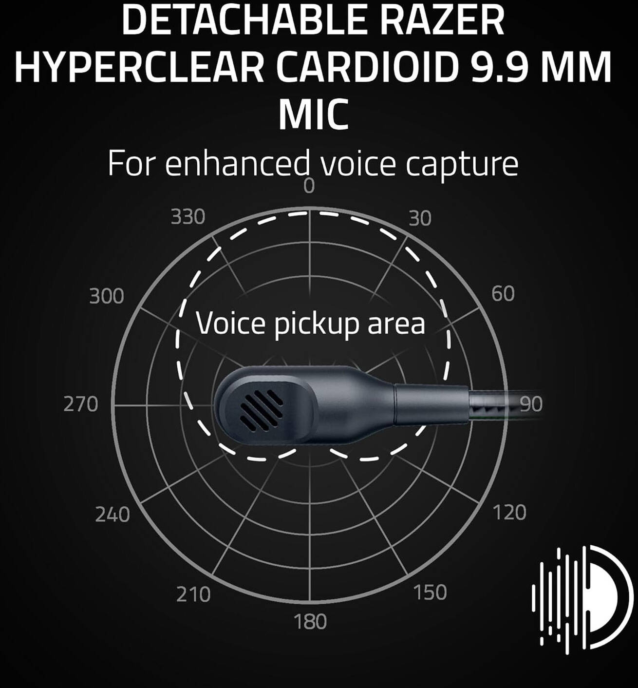Razer Blackshark V3 X Hyperspeed Gaming Headset, TriForce 50 mm Drivers Gen 2, Detachable HyperClear Cardioid 9.9 mm Mic, HyperSpeed Wireless, 70H Battery Life, PlayStation, Black | RZ04-05420400-R3G1 thumbnail 3